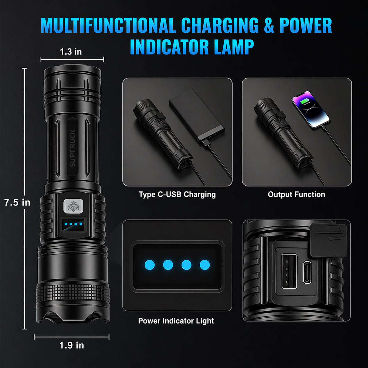 EXCLUSIVE DEAL 70% OFF +🎁 2026 Version Super Bright Ultimate Survival Flashlight |2M+ SOLD🏆80X Brighter Beam|120-Hour Battery |Advanced COB LEDs