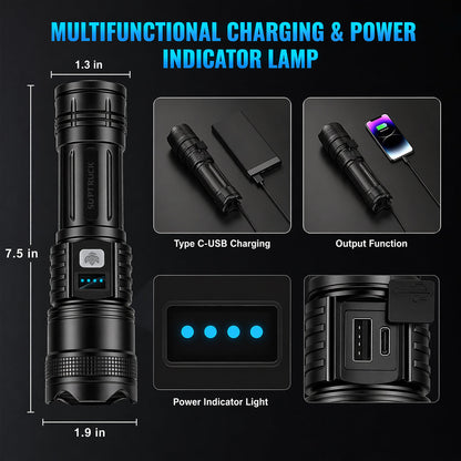 EXCLUSIVE DEAL 70% OFF +🎁 2026 Version Super Bright Ultimate Survival Flashlight |2M+ SOLD🏆80X Brighter Beam|120-Hour Battery |Advanced COB LEDs