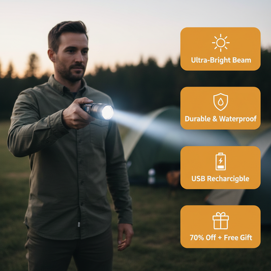 BEST SELLER DEAL 70% OFF +🎁 Super Bright Ultimate Survival Flashlight |2M+ Sold Worldwide ️