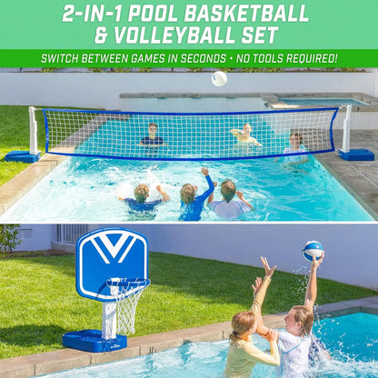 Basketball Hoop & Volleyball Net