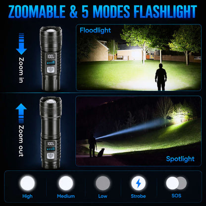 Super Bright Ultimate Survival Flashlight |2M+ SOLD🏆80X Brighter Beam|120-Hour Battery |Advanced COB LEDs