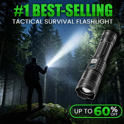 Super Bright Ultimate Survival Flashlight |2M+ SOLD🏆80X Brighter Beam|120-Hour Battery |Advanced COB LEDs
