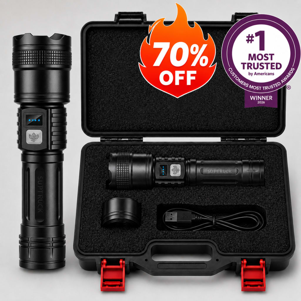 Super Bright Ultimate Survival Flashlight |2M+ SOLD🏆80X Brighter Beam|120-Hour Battery |Advanced COB LEDs